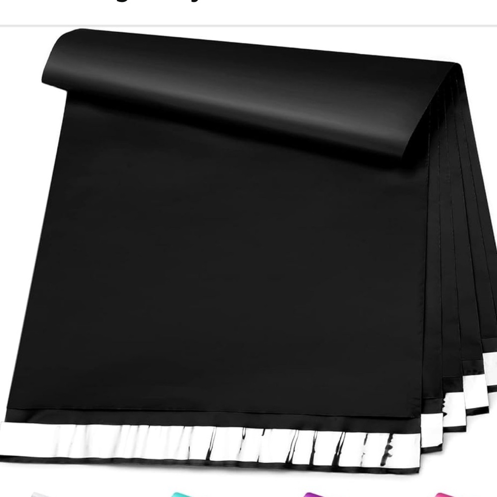 20 Chic Black poly mailer 10x13 plus 20 thank you stickers